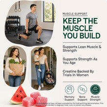 Zena Nutrition Creatine Gummies with D3 & K2, Creatine Monohydrate for Men and Women, Supports Bone, Muscle, & Cognitive Health, Gummy Workout Supplement, Watermelon Flavor, 150ct, 30 Daily Servings