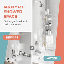 ZennaHomeTensionPoleShowerCaddyCornerOrganizer_AdjustableStandingShowerCaddywith4BasketsandBuiltinTowelBar_RustResistantBathroomTensionRodOrganizer_60to97Inch8 - Brands For Less USA