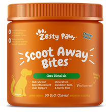 Zesty Paws Scoot Away Bites for Dogs, Digestive Support Functional Dog Supplement, Chicken Flavor, 90 Count Soft Chews
