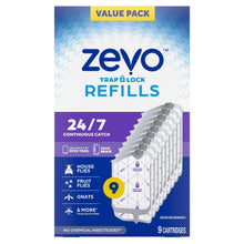 Zevo Flying Insect Trap Full Size Refill - 9 Refill Cartridges