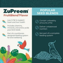 Pellets de alimento para aves Zupreem® Fruitblend® con sabores naturales 