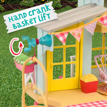 Honey Bee Acres 10in Treetop Hideaway Dollhouse with Miniature Figure, 21 Pieces, Children Ages 3+