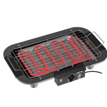 LASIEYO Electric Smokeless Grill, Non-Stick BBQ Grill Indoor Outdoor Barbecue Grill, Adjustable Temperature Control High Power Portable Removable Stand Grill for Cooking BBQ Party, Black