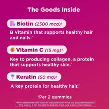 OLLY Undeniable Beauty Gummies, Biotin, Keratin, Supplement for Hair, Skin, Nails, 60 Ct