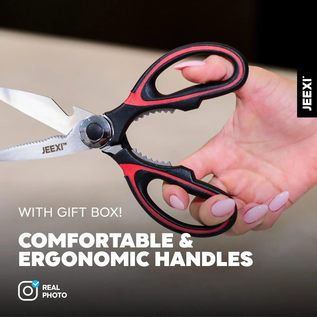 3 Pack Kitchen Scissors, Ultra-Sharp Premium Stainless Steel Heavy Dut ...