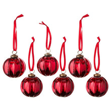 6 Count Red Glass Ball Christmas Ornaments, 3", by Holiday Time