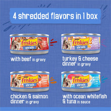 Purina Friskies Shreds Gravy Variety Pack, Wet Cat Food, 5.5 oz Cans