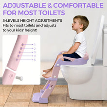 FVLOENG Potty Training Seat for Kids Boys Girls,3 in 1 Toddler Toilet,Potty Training Toilet with Urinals, Toddler Step Stool Ladder and Splash Guard Anti-Slip with Soft Cushion (Pink) - Brands For Less USA