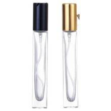 Refillable Glass Perfume Spray Bottles, 10ml, Fine Mist Atomizer, Aluminum Cap and Pump, Portable Cosmetic Container for Fragrance, Cologne, Moisturizer, Pack of 4, 2 Black and 2 Gold