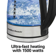 Hamilton Beach Temperature-Control Electric Glass Kettle, Tea & Water Kettle, 1.7L with Auto Shutoff and Ultra-Fast Heating