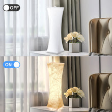 Set of 2 Fabric Table Lamp, Modern Dimmable Nightstand Lamp Bedside Desk Lamp, With Shade & LED Strip, For Bedroom Living Room, USB Interface