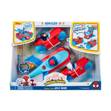 Marvel's Spidey and His Amazing Friends 8.5 inch Team Split Three-in-One Racer Play Vehicle with Web Dart Toddler Toy