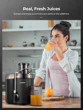 Juicer Machine with Wide Mouth 3" Feed Chute for Fruits and Vegetables, Black