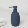 Mainstays Ceramic Stoneware Bath Accessories 3-Piece Set, Blue – Soap Pump Dispenser, Tumbler, and Accessory Tray