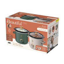 Beautiful 2 Qt Manual Slow Cooker, 2-Pack, Thyme Green + Porcini Taupe by Drew Barrymore