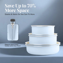 Gotham Steel 18 Pcs Pots and Pans set Non Stick, Ceramic Pan Cookware Set W/ Detachable Handle, RV Kitchen Cooking Set with Secure Lock Removable Handles, Oven Safe Nonstick Pan Set