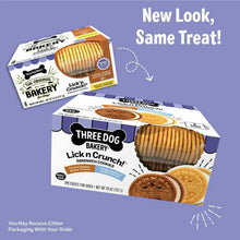 Three Dog Bakery 2-Pack Lick'n Crunch! Carob & Peanut Butter/Golden & Vanilla