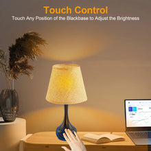 LOFTER-PRO Touch Table Lamps for Bedroom, 3-Way Dimmable Bedside Lamp - Home Decor, Touch Controlled Small Light For Bedroom, Living Room, Office, Desk (Including LED Bulbs)