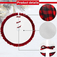 HadinEEon Christmas Tree Skirt, 48 inch, Indoor Christmas Tree Mat for Xmas Decoration (Red & White)
