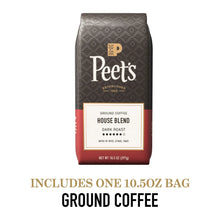 Peet's Coffee House Blend Premium Dark Roast Ground Coffee, Arabica, 10.5 oz - Brands For Less USA