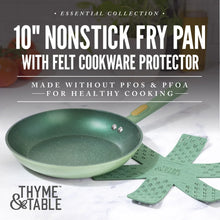 Thyme & Table 10" Non-Stick Fry Pan - Green, Granite Collection - Brands For Less USA