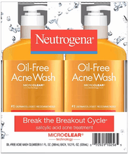 Neutrogena Oil-Free Acne Face Wash, 9.1 fl. oz., 2 pk.