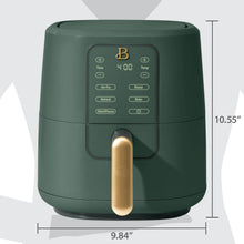 Beautiful 3 Qt Air Fryer with TurboCrisp Technology, EverGood Ceramic Nonstick Coating, Thyme Green by Drew Barrymore