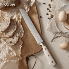 Carote 14 Pcs Knife Set with Wooden Block Stainless Steel Knives with Ergonomic Handle, Forged