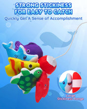 Gleamkid Montessori Toys for Toddler, 23 pcs Cloth Fishing Game Toy for 2 Poles, Stacking Cups, Double-Side Mat, Christmas Birthday Educational Gifts for 1-3 Year Old