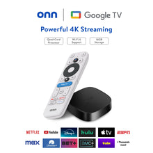 onn 4K Plus Streaming Device, Google TV - Ultra-fast Streaming, Stunning 4K UHD, 16GB Storage, 2GB RAM, Dolby Vision & Atmos, Remote with Voice Control - Brands For Less USA
