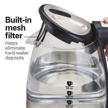 Hamilton Beach Temperature-Control Electric Glass Kettle, Tea & Water Kettle, 1.7L with Auto Shutoff and Ultra-Fast Heating
