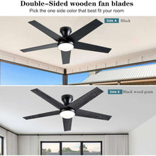 Ceiling Fans with Lights, 48 inch Low Profile Ceiling Fan with Light and Remote Control, Flush Mount, Reversible Motor, Dimmable, Noiseless, White Ceiling Fan for Bedroom, Indoor/Outdoor Use