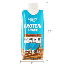 Equate Protein Shake, Chocolate, 11 fl oz, 12 Count