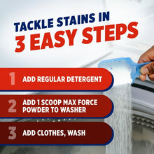 OxiClean Max Force Advanced Stain Remover Powder, To Use with Detergent, 3 lbs