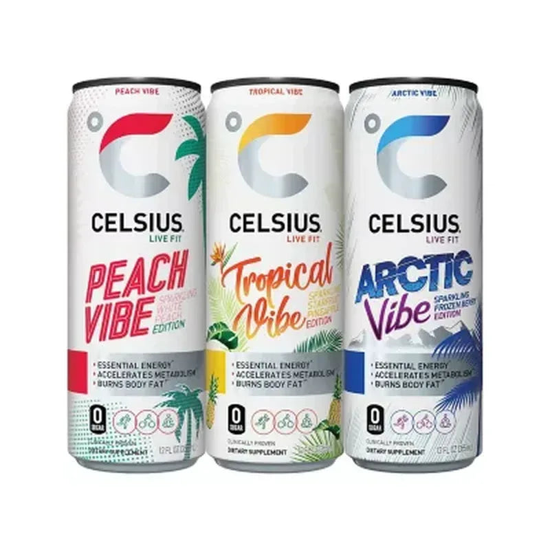 Essential Celsius Celsius Essential Energy Sparkling Vibe Variety Pack 12 Fl. Oz., 18 Pk ...