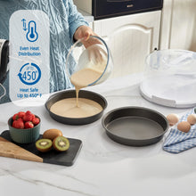 Mainstays 12 inch Clear Cake Carrier with 2pk 9 inch Gray Round Pans, Carbon Steel - Brands For Less USA