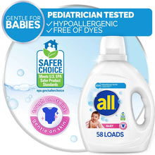 all Baby Liquid Laundry Detergent, 73 Ounce, 58 Loads