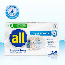 allFabricSoftenerDryerSheets_FreeClear_250ct.1 - Brands For Less USA