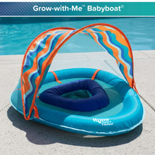 Aqua SwimSchool Grow-with-Me BabyBoat Pool Float for Infants 6-24 Months, Blue