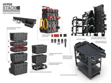 Hyper Tough Hyper Stack Heavy Duty 3 Piece Modular Rolling Toolbox System, Black - Brands For Less USA