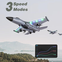 4DRC G1 RC Plane with 2 Take-off Modes, 2 Batteries and Light, 2.4GHz 4 Channel 6 Axis Gyro Stabilizer RTF Glider Remote Control Aircraft Planes Jet Fighter Toys Gift for Boys Kids Adults Beginners