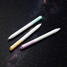 Kaco FIRST Gel Pens Cute Stationery Black Ink 3 Pieces, 0.5 mm Fine Point, Aesthetic Cute Star Pens for Journaling (Planet Series)