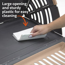 Sport Pet Designs Cat Carrier, Foldable Plastic, Medium, 25 lb Limit, Gray, 15.25" L x 18.5" W x 14.25" H