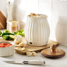 The Pioneer Woman Colette Stoneware Garlic Keeper, White
