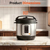 SHOUFTW 8 Quart Electric Pressure Cooker, 9-in-1 Multi Cooker with Slow Cook, Rice, Steam & Sauté, Sliver
