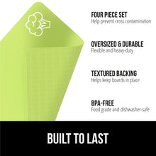 GORILLA GRIP Cutting Board, Flexible, Durable Plastic Chopping Mats, 15x12, Multicolor