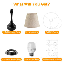 LOFTER-PRO Touch Table Lamps for Bedroom, 3-Way Dimmable Bedside Lamp - Home Decor, Touch Controlled Small Light For Bedroom, Living Room, Office, Desk (Including LED Bulbs)