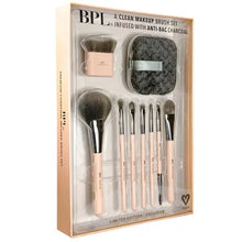 BPL 9-Piece Professional Makeup Artist Brush Collection with Anti-Bacterial Charcoal