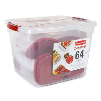 Rubbermaid 64-Piece Takealongs Food Storage Set with 30-Quart Storage Tote