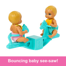 Barbie Skipper Babysitter Doll with Twin Nursery Playset with Crib, Swing, See-Saw & Accessories